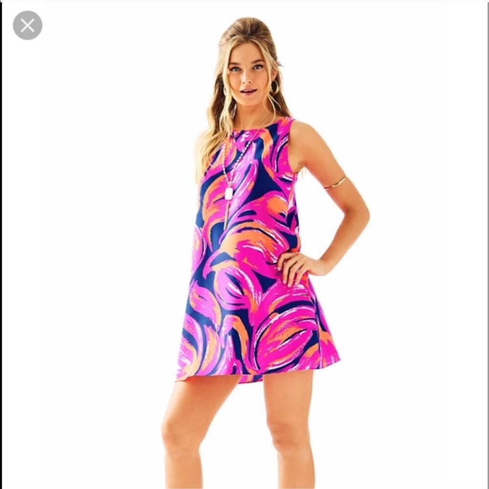 Lilly Pulitzer Jackie silk shift dress XS